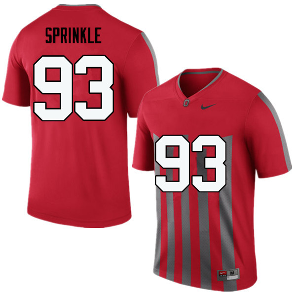 Men Ohio State Buckeyes #93 Tracy Sprinkle College Football Jerseys Game-Throwback